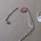 Bracelet artisanal résine sur chaîne trois rangs montée main anneaux soudés BBR002004